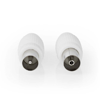 CSBW40999WT Iec (coax) connector | recht | female / male | vernikkeld | 75 ohm | schroef | diameter kabelinvoer: Product foto