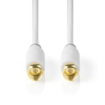 CSBW41000WT100 Satelliet- en antennekabel | f-male | f-male | verguld | 75 ohm | enkelvoudig afgeschermd | 10.0 m |