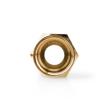 CSBW41907ME F-connector | recht | male | verguld | 75 ohm | twist-on | diameter kabelinvoer: 5.5 mm | koper | me Product foto