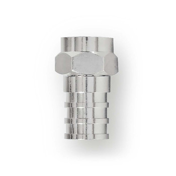 CSBW41916ME F-connector | recht | male | vernikkeld | 75 ohm | krimp | diameter kabelinvoer: 7.0 mm | koper | zi Product foto