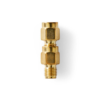 CSGB02111GD Sma-adapter | sma male omgekeerde polariteit | sma female | verguld | 50 ohm | recht | koper | goud  Product foto