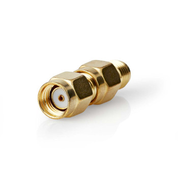 CSGB02111GD Sma-adapter | sma male omgekeerde polariteit | sma female | verguld | 50 ohm | recht | koper | goud  Product foto