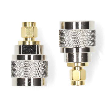 CSGB02970GD Sma-adapter | sma male | n-male | verguld | 50 ohm | recht | koper | goud / zilver | 2 stuks | doos Product foto