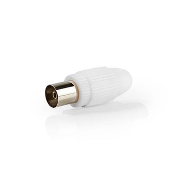 CSGB40999WT Iec (coax) connector | recht | female / male | vernikkeld | 75 ohm | schroef | diameter kabelinvoer: Product foto