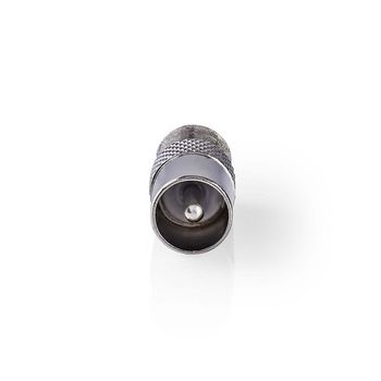 CSGB41954ME Satelliet- en antenne-adapter | f-female | iec (coax) male | vernikkeld | 75 ohm | recht | metaal |  Product foto