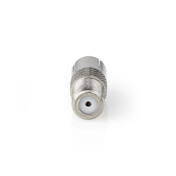 CSGB41955ME Satelliet- en antenne-adapter | f-female | iec (coax) female | vernikkeld | 75 ohm | recht | metaal  Product foto