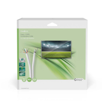 CSGG4500WT500 Iec (coax) cat6 combikabel op rol | rg58 | 75 ohm | drievoudig afgeschermd | eca | 50.0 m | rond | w  foto