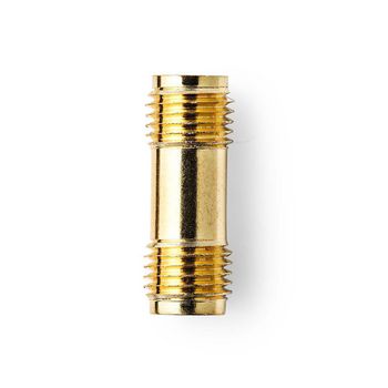 CSGP02940GD Sma-adapter | sma female | sma female | verguld | 50 ohm | recht | koper | goud | 2 stuks | envelop