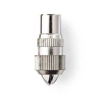 CSGP40902ME Iec (coax) connector | recht | male | vernikkeld | 75 ohm | schroef | diameter kabelinvoer: 7.0 mm | Product foto