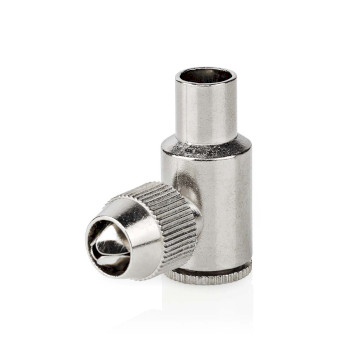 CSGP40905ME Iec (coax) connector | gehoekt | male | vernikkeld | 75 ohm | schroef | diameter kabelinvoer: 7.0 mm Product foto