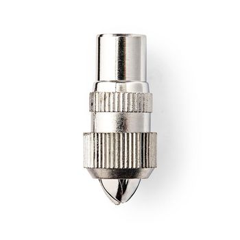 CSGP40922ME Iec (coax) connector | recht | female | vernikkeld | 75 ohm | schroef | diameter kabelinvoer: 7.0 mm Product foto