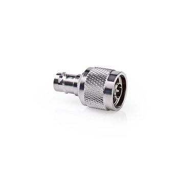 CSGP42940ME Satelliet- en antenne-adapter | n-male | bnc female | vernikkeld | 50 ohm | recht | metaal | zilver  Product foto