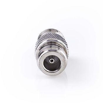 CSGP42950ME Satelliet- en antenne-adapter | n-female | n-female | vernikkeld | 50 ohm | recht | metaal | zilver  Product foto