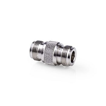 CSGP42950ME Satelliet- en antenne-adapter | n-female | n-female | vernikkeld | 50 ohm | recht | metaal | zilver 
