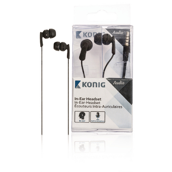 CSHSIER100BL Headset in-ear 3.5 mm ingebouwde microfoon 1.2 m zwart