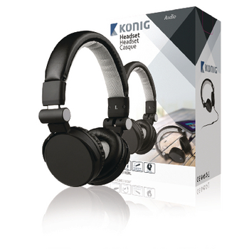 CSHSONE110BL Headset on-ear 3.5 mm ingebouwde microfoon zwart