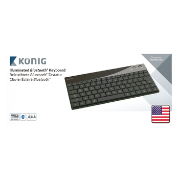 CSKBBT300US Bluetooth keyboard verlicht draagbaar us international zwart Verpakking foto
