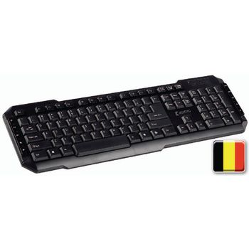 CSKBMU100BE Bedraad keyboard multimedia usb belgisch zwart