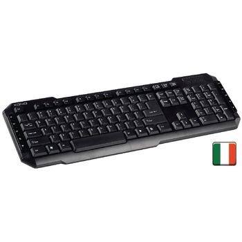 CSKBMU100IT Bedraad keyboard multimedia usb italiaans zwart Product foto