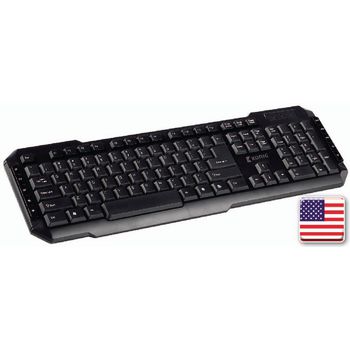 CSKBMU100US Bedraad keyboard multimedia usb us international zwart Product foto
