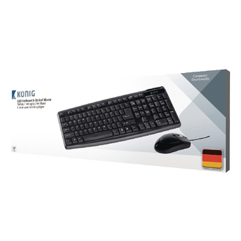 CSKMCU100DE Bedrade muis en keyboard standaard usb duits zwart Verpakking foto