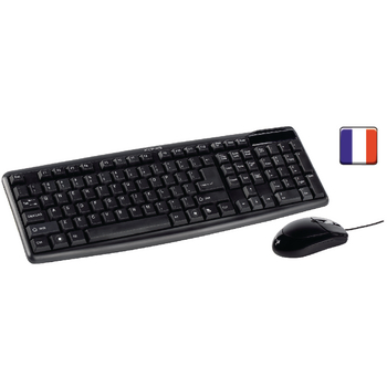 CSKMCU100FR Bedrade muis en keyboard standaard usb frans zwart Product foto