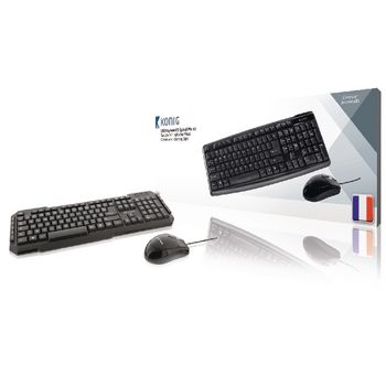 CSKMCU100FR Bedrade muis en keyboard standaard usb frans zwart Verpakking foto