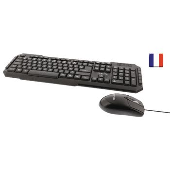 CSKMCU100FR Bedrade muis en keyboard standaard usb frans zwart Product foto