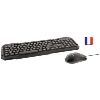 CSKMCU100FR Bedrade muis en keyboard standaard usb frans zwart