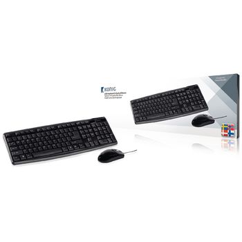 CSKMCU100ND Bedrade muis en keyboard standaard usb scandinavisch zwart Verpakking foto