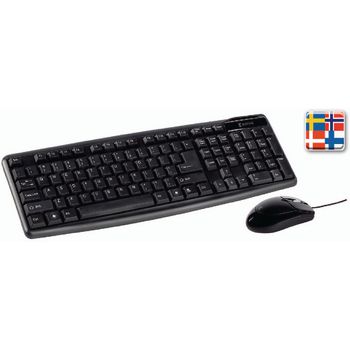 CSKMCU100ND Bedrade muis en keyboard standaard usb scandinavisch zwart
