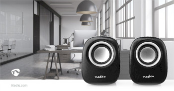 CSPR10020BK Pc-speaker | 2.0 | 12 w | 3,5 mm male | usb gevoed | volumebediening Product foto