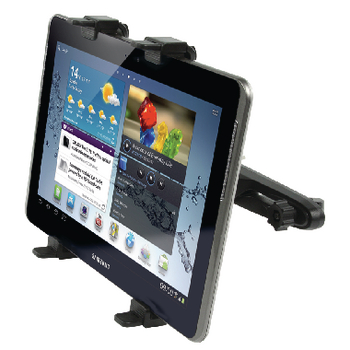 CSTCH100 Universeel tablethouder autoraam en hoofdsteun zwart In gebruik foto
