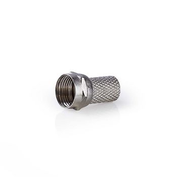 CSVC41904ME F-connector | recht | male | vernikkeld | 75 ohm | twist-on | diameter kabelinvoer: 6.4 mm | zink le
