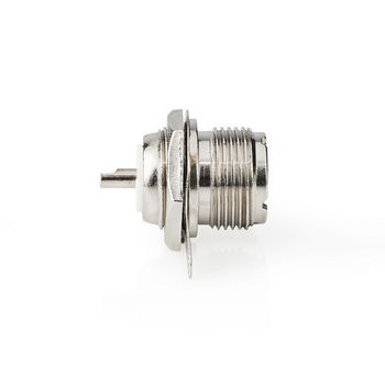 CSVC43910ME Pl259-connector | recht | female | vernikkeld | 75 ohm | chassis | diameter kabelinvoer: 5.0 mm | me Product foto