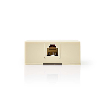 CTGB90822IV Telecom-wandcontactdoos | type aansluiting: rj11 | rj11 female | rj11 female | recht | pvc | ivoor |