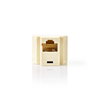CTGB90991IY Telecom-netwerksplitter | rj45 female | 2x rj45 female | verguld | ivoor | pvc | doos Product foto
