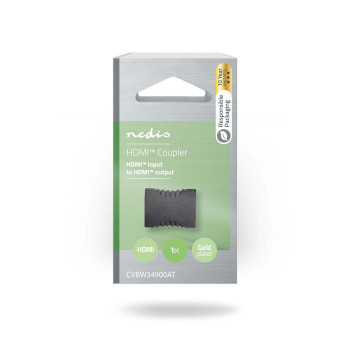 CVBW34900AT Hdmi™-adapter | hdmi™ female | hdmi™ female | verguld | recht | pvc | antraciet |  Verpakking foto