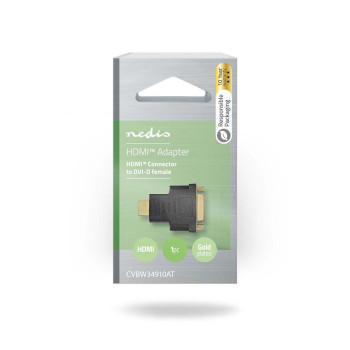 CVBW34910AT Hdmi™-adapter | hdmi™ connector | dvi-d 24+1-pins female | verguld | recht | abs | antra Verpakking foto