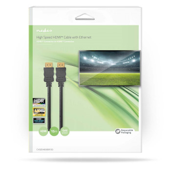 CVGB34000BK150 High speed ​​hdmi™-kabel met ethernet | hdmi™ connector | hdmi™ connec Verpakking foto