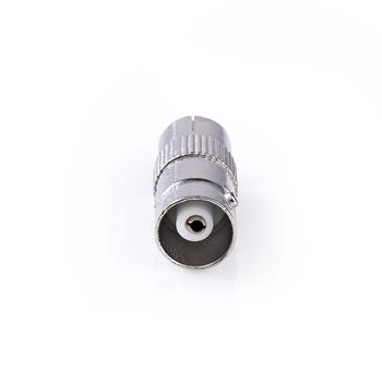 CVGP01940ME Bnc-adapter | rca male | bnc female | vernikkeld | 50 ohm | recht | metaal | zilver | 10 stuks | pol Product foto