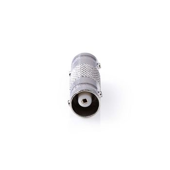 CVGP01950ME Bnc-adapter | bnc female | bnc female | vernikkeld | 50 ohm | recht | metaal | zilver | 10 stuks | e Product foto