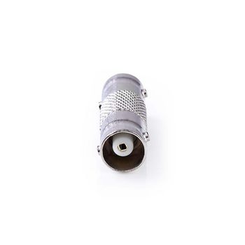 CVGP01950ME Bnc-adapter | bnc female | bnc female | vernikkeld | 50 ohm | recht | metaal | zilver | 10 stuks | e Product foto