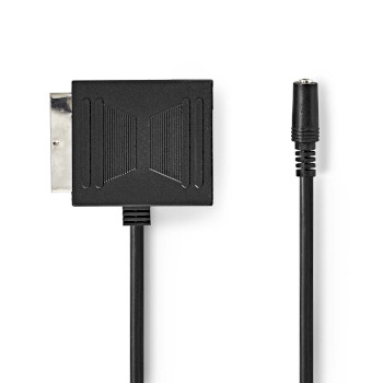 CVGB31930BK02 Scart-kabel | scart male | scart female / 3,5 mm female | vernikkeld | 480p | 0.20 m | rond | pvc |  Product foto