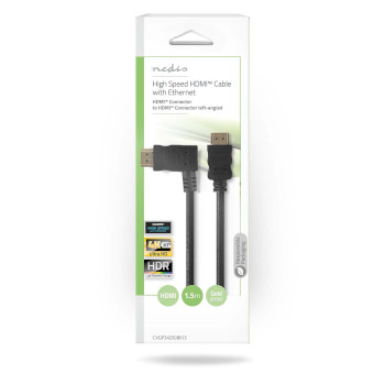 CVGP34250BK15 High speed ​​hdmi™-kabel met ethernet | links gehoekte hdmi™ connector | hdm  foto