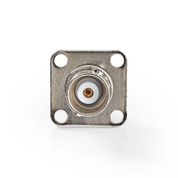 CVVC01920ME Bnc-kabelbeschermer | recht | female | vernikkeld | 50 ohm | soldeer | staal | zilver | 25 stuks | p Product foto