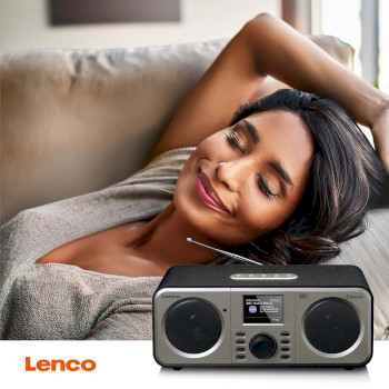 DAR-030BK Stereo dab+ fm-radio met bluetooth® zwart Product foto