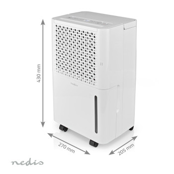 DEHU10WT Luchtontvochtiger | 10 l/dag | ontvochtiging / automatisch / was drogen / ventilatie | ja | 100 m Product foto