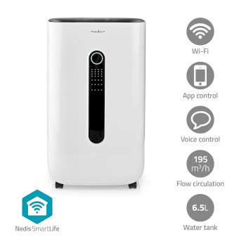 DEHU20WTW Smartlife luchtontvochtiger | wi-fi | 20 l/dag | ontvochtiging / continu / was drogen / ventilatie |