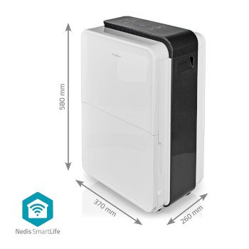 DEHU30WTW Smartlife luchtontvochtiger | wi-fi | 30 l/dag | ontvochtiging / continu / was drogen / ventilatie | Product foto